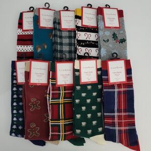 Club Room Holiday, Christmas, Navidad, Winter, 10PK Crew Socks